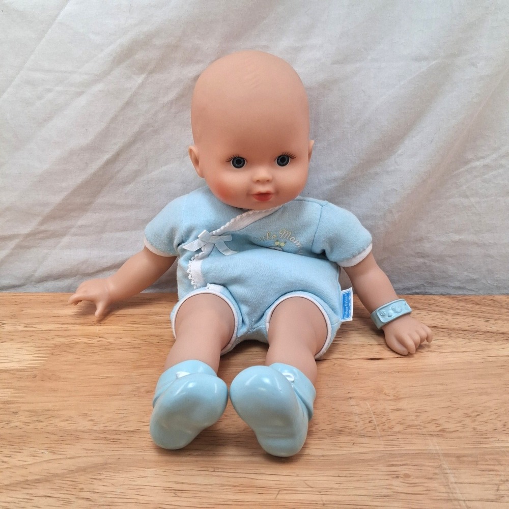 Fisher Price "Little Mommy" Vinyl Baby Doll Boy Twin Blue Eyes 13in